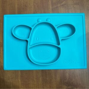 Nuby Baby Led Feeding Mat aqua Blue Elephant Silicone